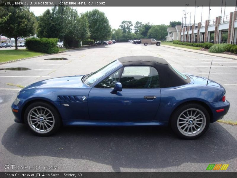 Topaz Blue Metallic / Topaz 2001 BMW Z3 3.0i Roadster