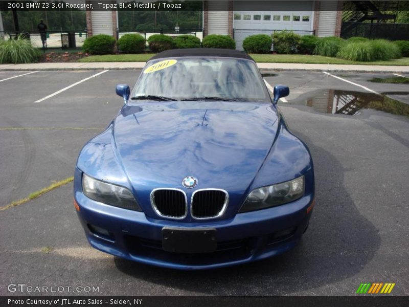 Topaz Blue Metallic / Topaz 2001 BMW Z3 3.0i Roadster