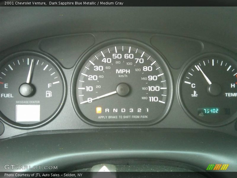 Dark Sapphire Blue Metallic / Medium Gray 2001 Chevrolet Venture
