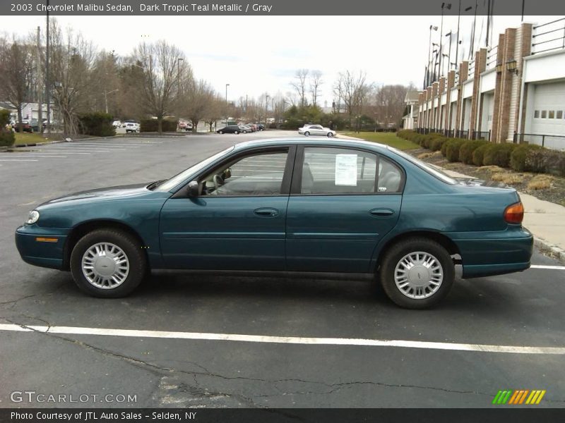 Dark Tropic Teal Metallic / Gray 2003 Chevrolet Malibu Sedan