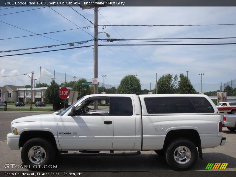 Bright White / Mist Gray 2001 Dodge Ram 1500 Sport Club Cab 4x4