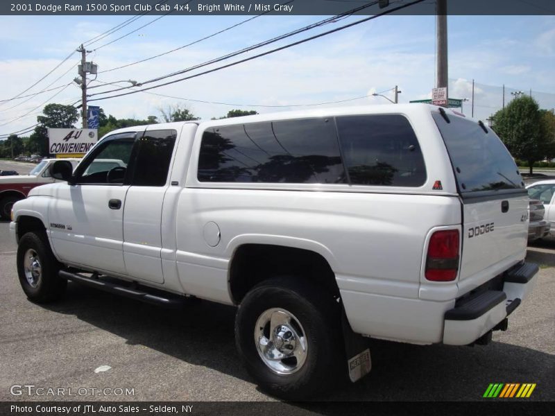 Bright White / Mist Gray 2001 Dodge Ram 1500 Sport Club Cab 4x4