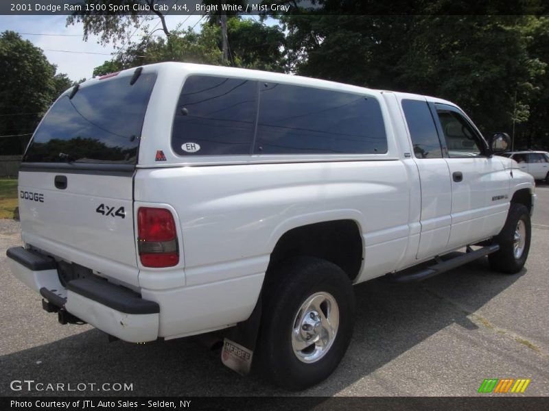 Bright White / Mist Gray 2001 Dodge Ram 1500 Sport Club Cab 4x4