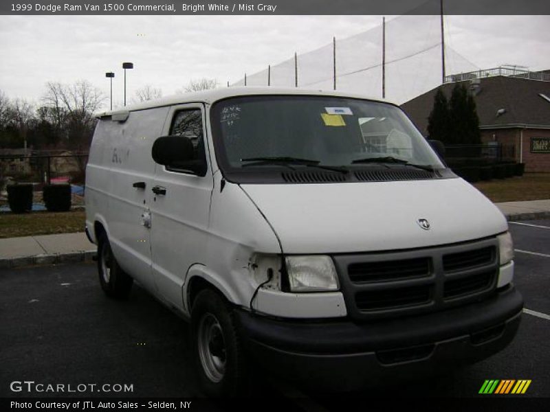 Bright White / Mist Gray 1999 Dodge Ram Van 1500 Commercial