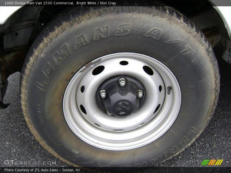 Bright White / Mist Gray 1999 Dodge Ram Van 1500 Commercial