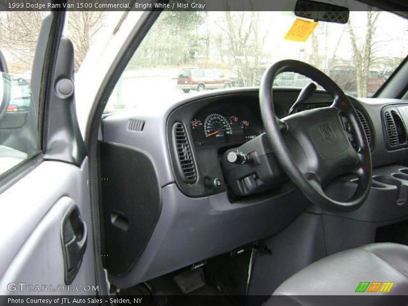 Bright White / Mist Gray 1999 Dodge Ram Van 1500 Commercial