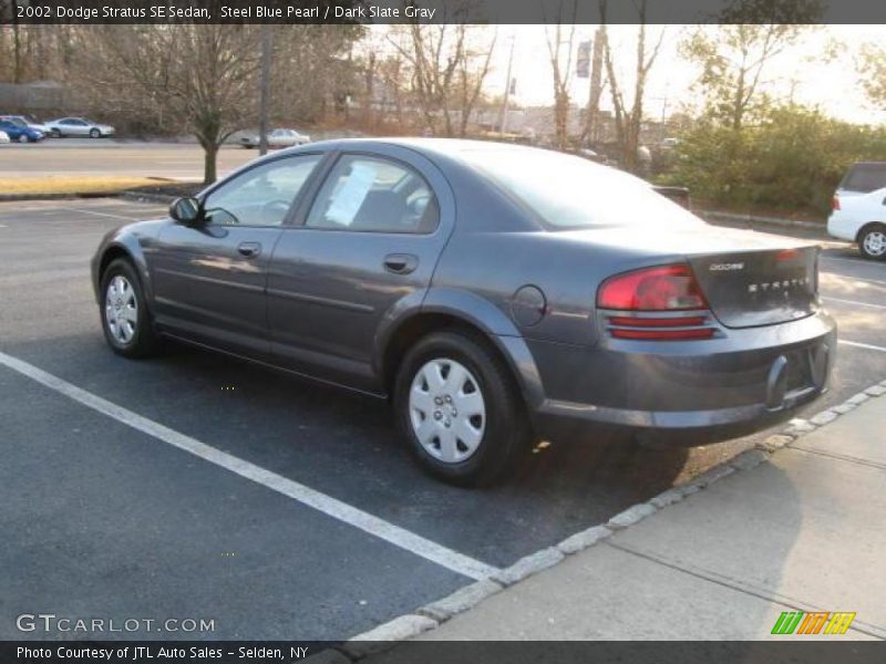 Steel Blue Pearl / Dark Slate Gray 2002 Dodge Stratus SE Sedan
