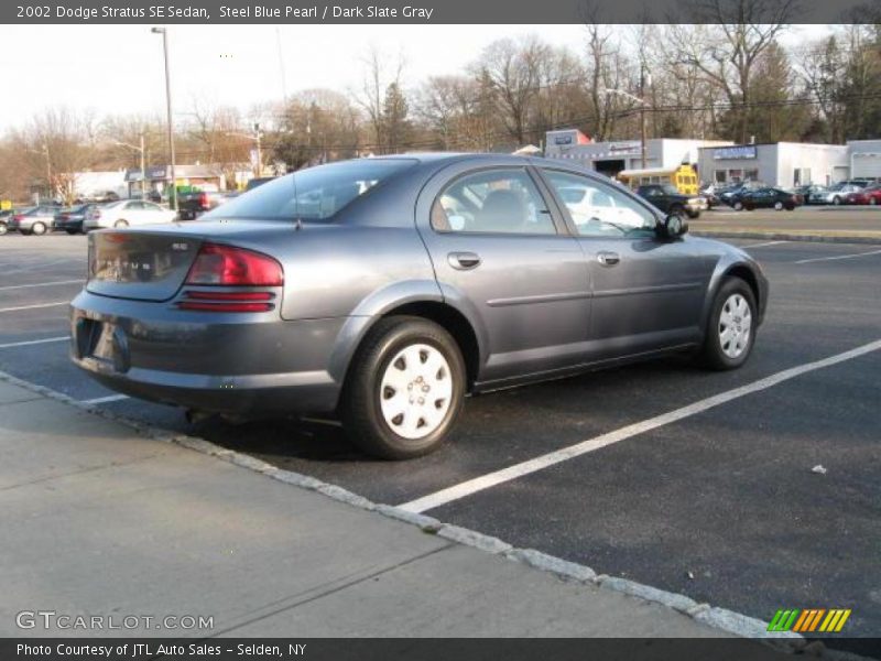 Steel Blue Pearl / Dark Slate Gray 2002 Dodge Stratus SE Sedan