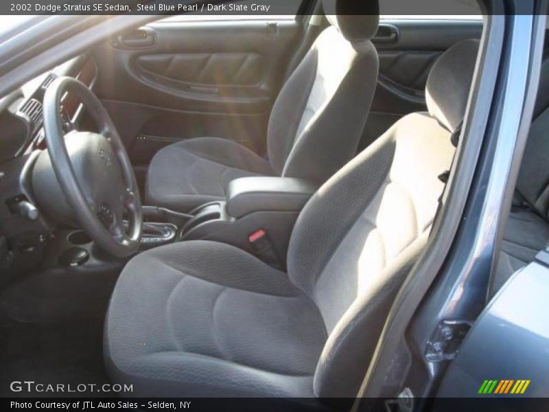 Steel Blue Pearl / Dark Slate Gray 2002 Dodge Stratus SE Sedan