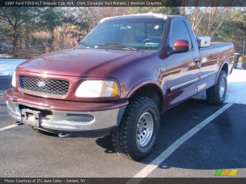 Dark Toreador Red Metallic / Medium Graphite 1997 Ford F150 XLT Regular Cab 4x4