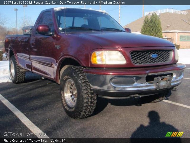 Dark Toreador Red Metallic / Medium Graphite 1997 Ford F150 XLT Regular Cab 4x4