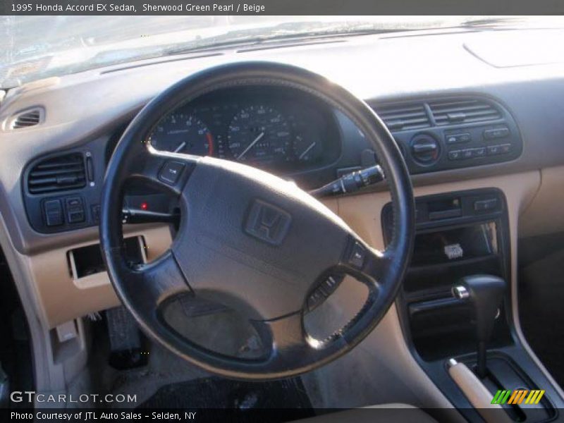 Sherwood Green Pearl / Beige 1995 Honda Accord EX Sedan