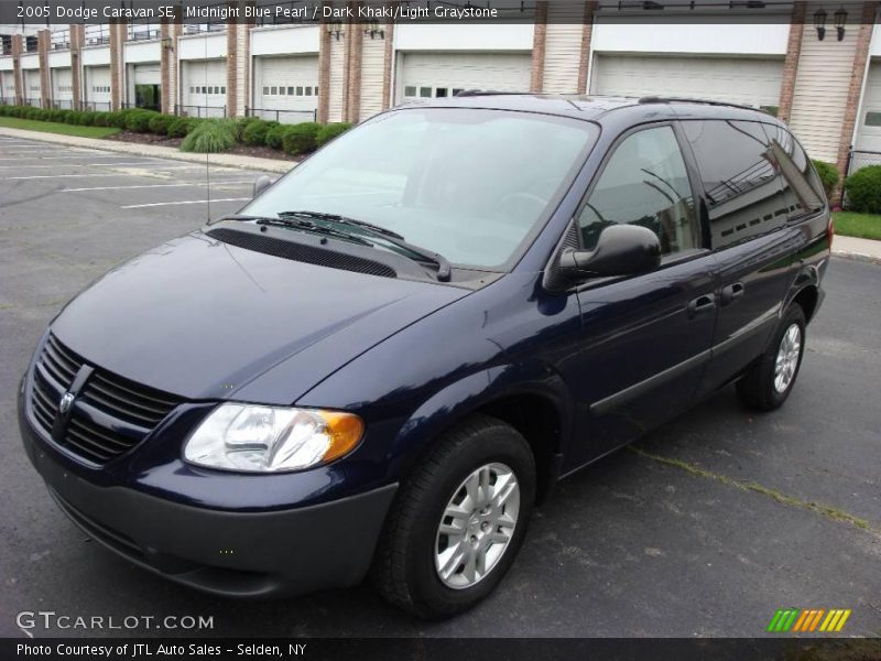 Midnight Blue Pearl / Dark Khaki/Light Graystone 2005 Dodge Caravan SE