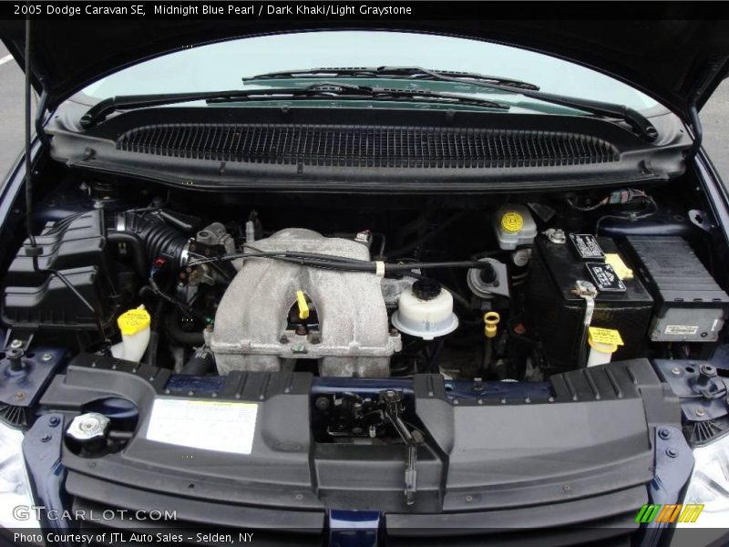 Midnight Blue Pearl / Dark Khaki/Light Graystone 2005 Dodge Caravan SE