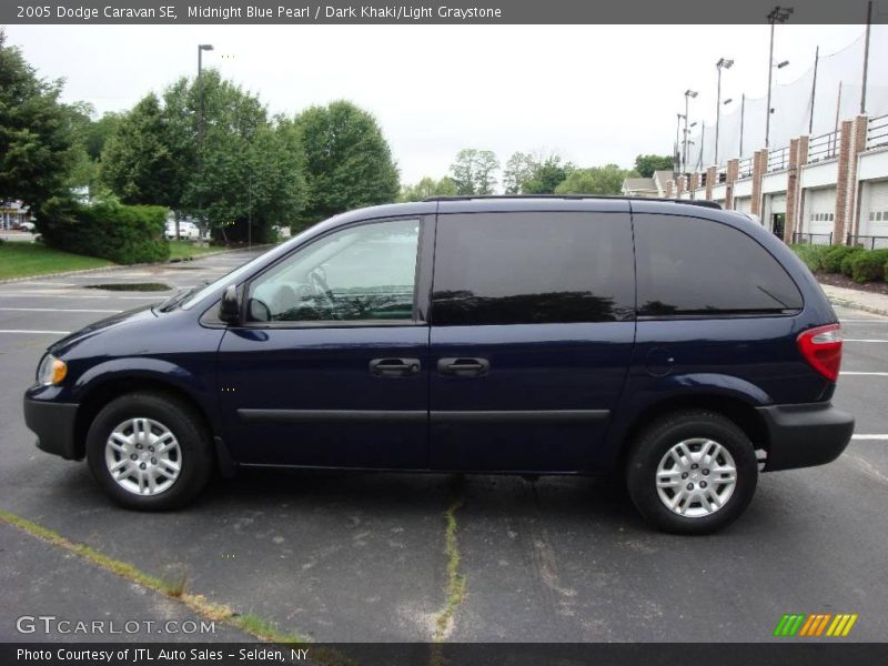 Midnight Blue Pearl / Dark Khaki/Light Graystone 2005 Dodge Caravan SE