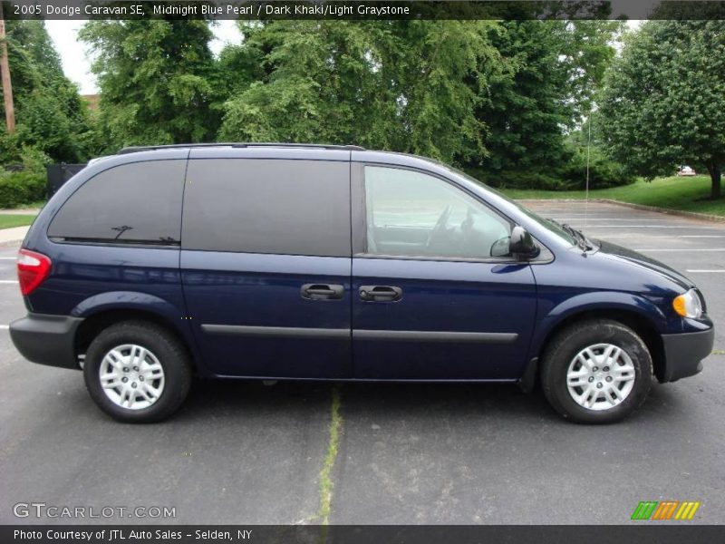 Midnight Blue Pearl / Dark Khaki/Light Graystone 2005 Dodge Caravan SE