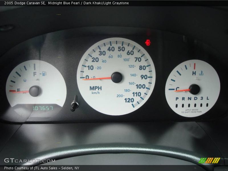 Midnight Blue Pearl / Dark Khaki/Light Graystone 2005 Dodge Caravan SE