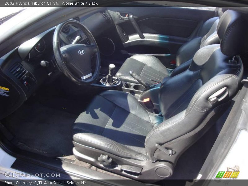 Alpine White / Black 2003 Hyundai Tiburon GT V6