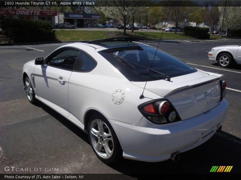 Alpine White / Black 2003 Hyundai Tiburon GT V6