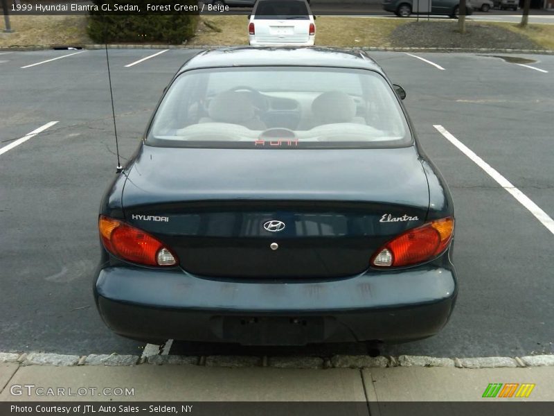 Forest Green / Beige 1999 Hyundai Elantra GL Sedan