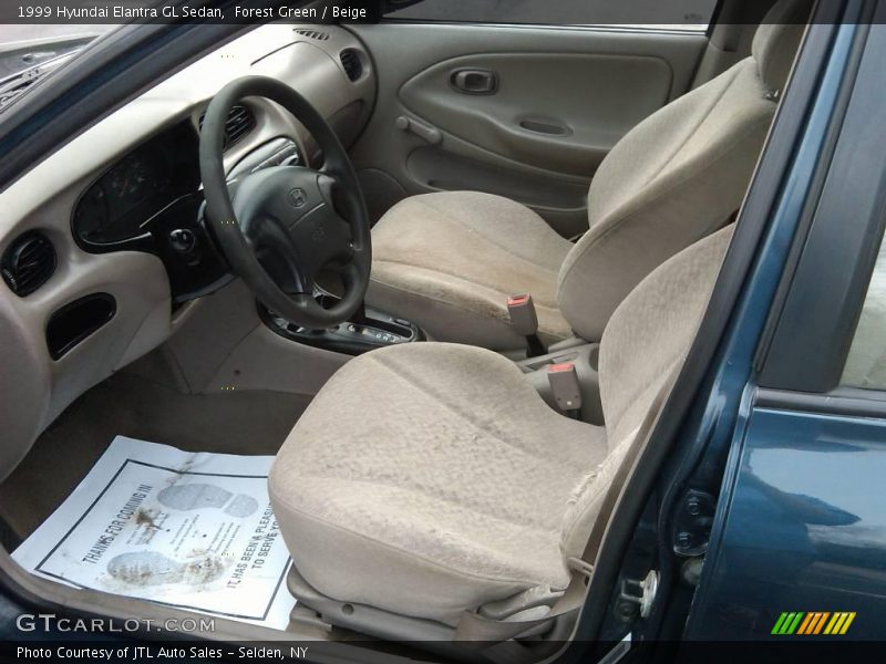 Forest Green / Beige 1999 Hyundai Elantra GL Sedan