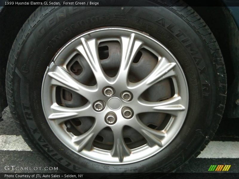 Forest Green / Beige 1999 Hyundai Elantra GL Sedan