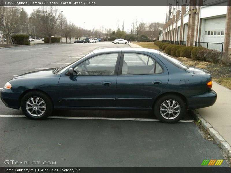 Forest Green / Beige 1999 Hyundai Elantra GL Sedan