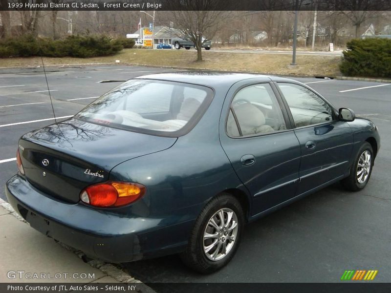 Forest Green / Beige 1999 Hyundai Elantra GL Sedan