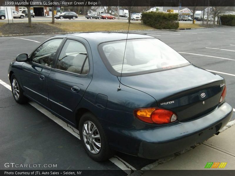 Forest Green / Beige 1999 Hyundai Elantra GL Sedan