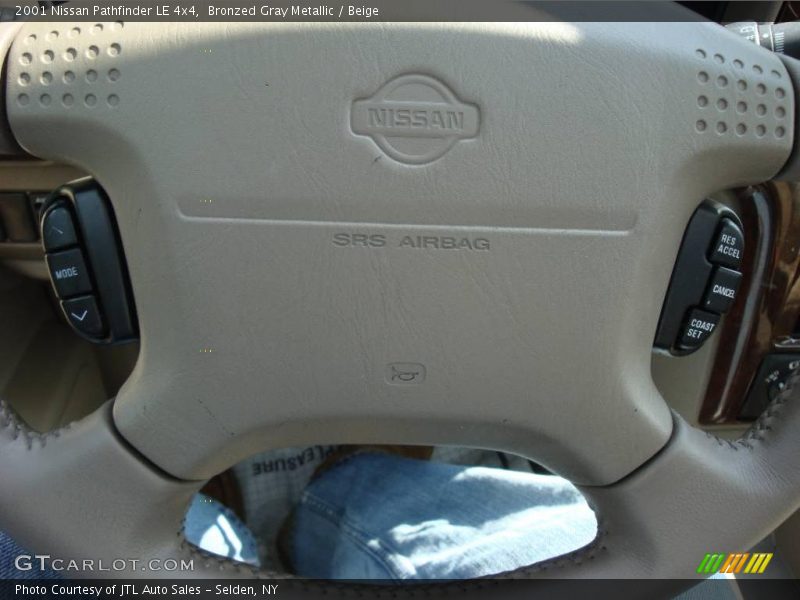 Bronzed Gray Metallic / Beige 2001 Nissan Pathfinder LE 4x4