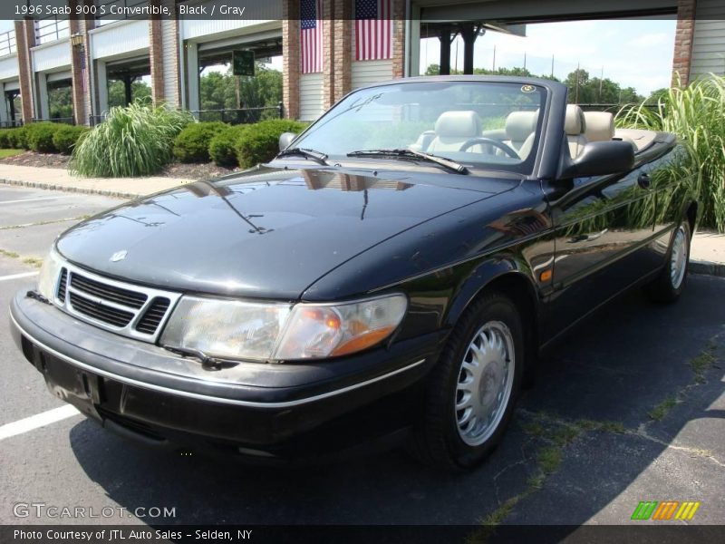 Black / Gray 1996 Saab 900 S Convertible