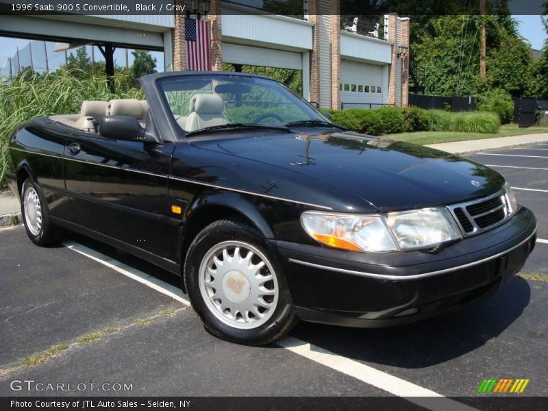 Black / Gray 1996 Saab 900 S Convertible