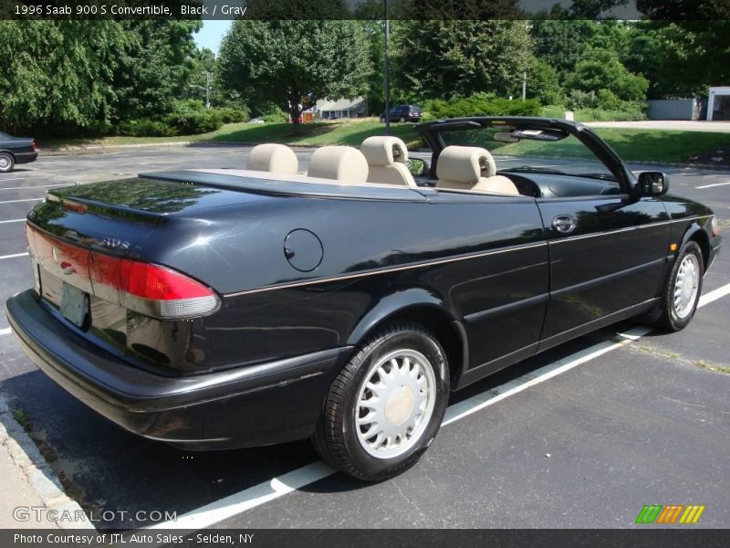 Black / Gray 1996 Saab 900 S Convertible