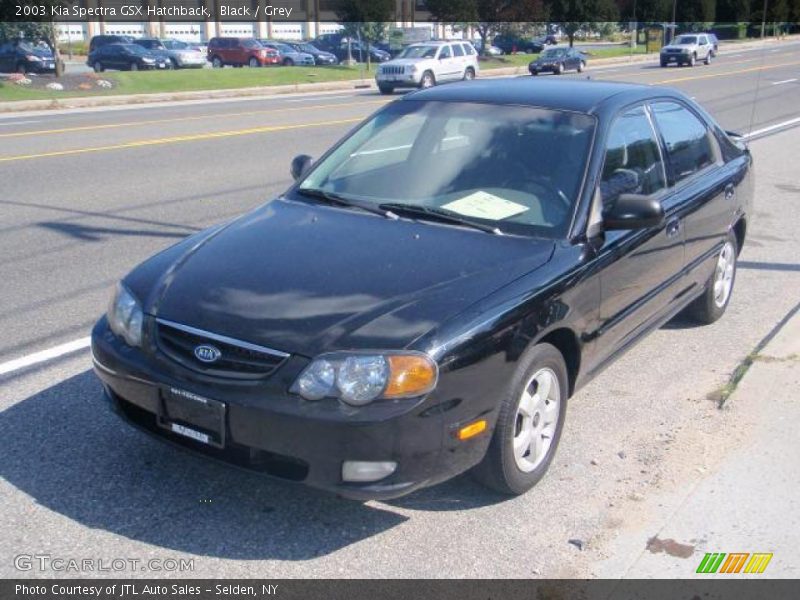Black / Grey 2003 Kia Spectra GSX Hatchback