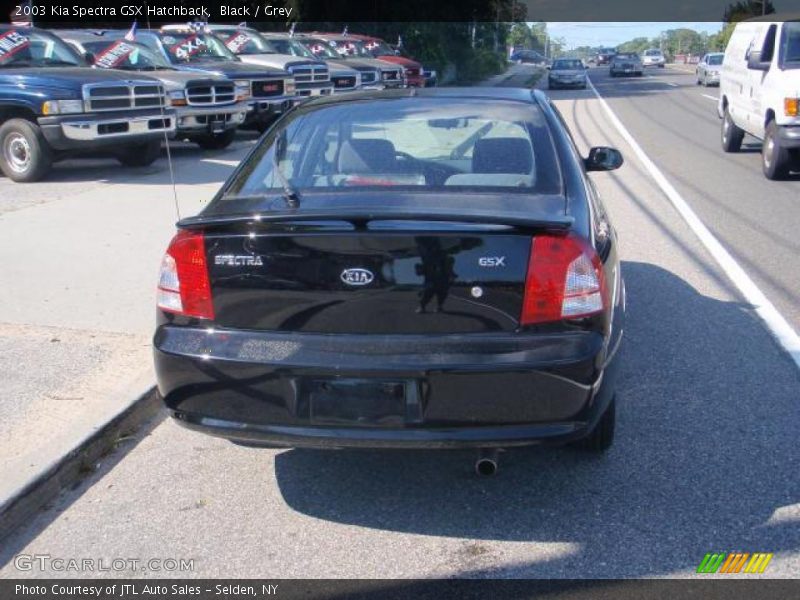 Black / Grey 2003 Kia Spectra GSX Hatchback