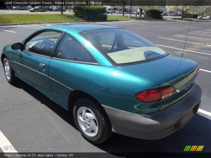Manta Green Metallic / Neutral 1998 Chevrolet Cavalier Coupe