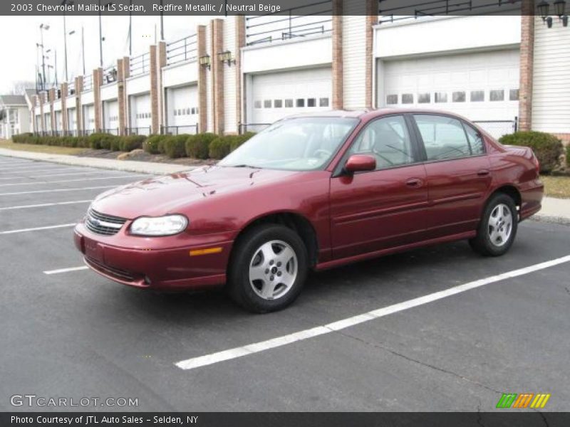 Redfire Metallic / Neutral Beige 2003 Chevrolet Malibu LS Sedan