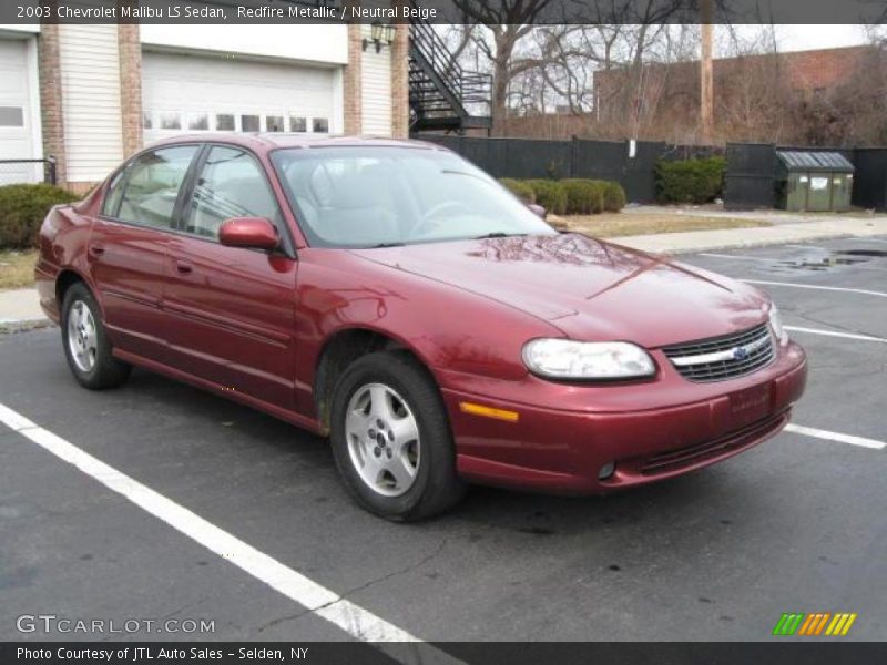 Redfire Metallic / Neutral Beige 2003 Chevrolet Malibu LS Sedan