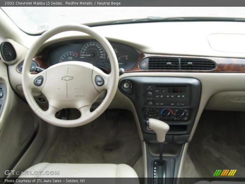 Redfire Metallic / Neutral Beige 2003 Chevrolet Malibu LS Sedan