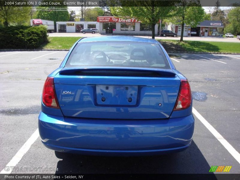 Electric Blue / Black 2004 Saturn ION 3 Quad Coupe