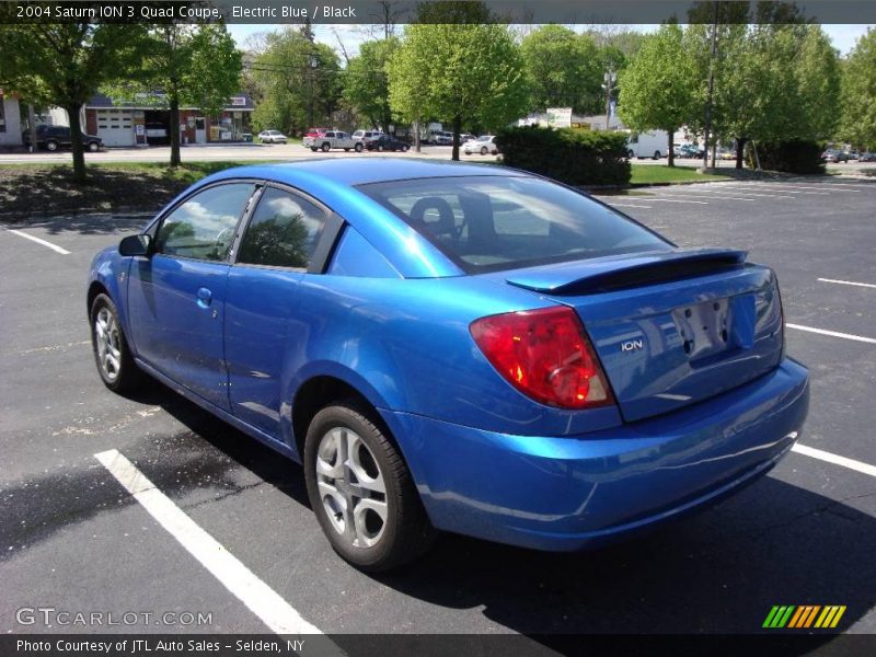 Electric Blue / Black 2004 Saturn ION 3 Quad Coupe