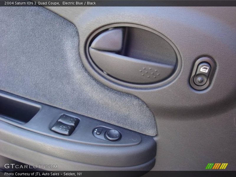 Electric Blue / Black 2004 Saturn ION 3 Quad Coupe