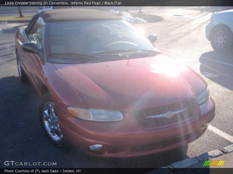 Inferno Red Pearl / Black/Tan 1999 Chrysler Sebring JXi Convertible