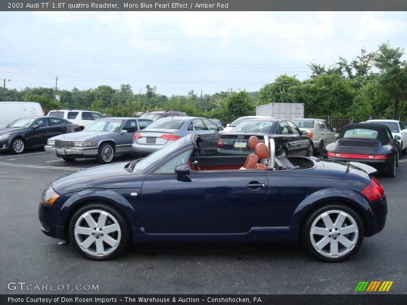 Moro Blue Pearl Effect / Amber Red 2003 Audi TT 1.8T quattro Roadster
