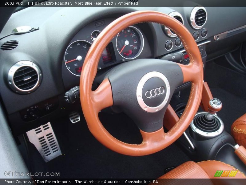 Moro Blue Pearl Effect / Amber Red 2003 Audi TT 1.8T quattro Roadster