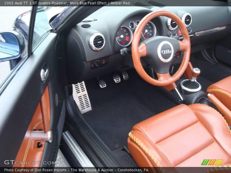 Moro Blue Pearl Effect / Amber Red 2003 Audi TT 1.8T quattro Roadster