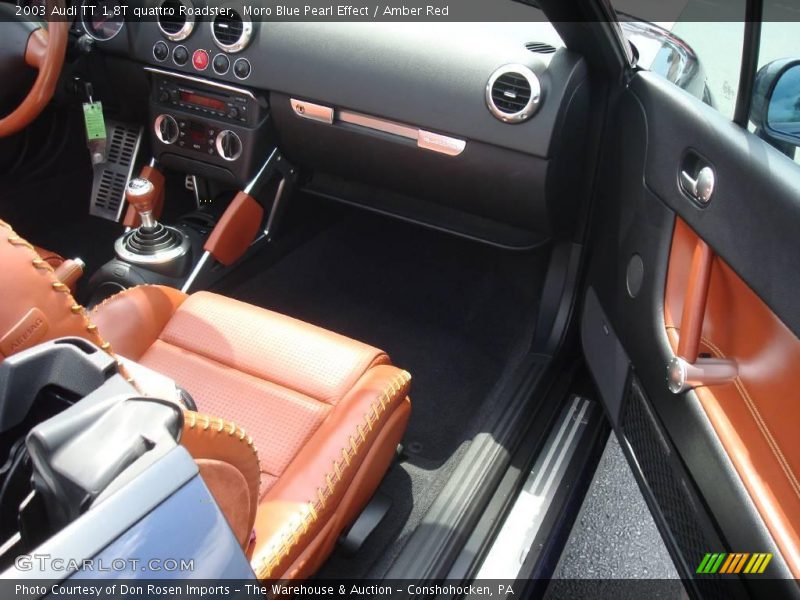 Moro Blue Pearl Effect / Amber Red 2003 Audi TT 1.8T quattro Roadster
