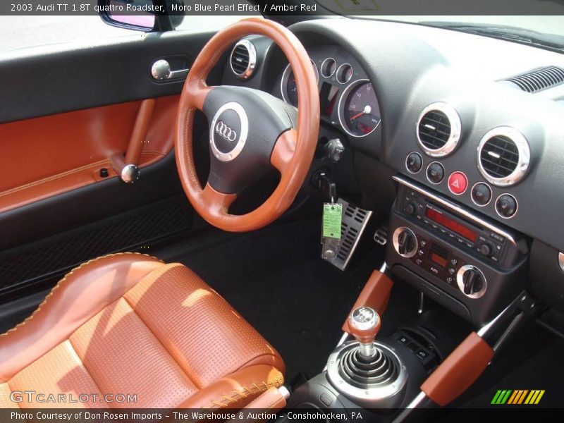 Moro Blue Pearl Effect / Amber Red 2003 Audi TT 1.8T quattro Roadster