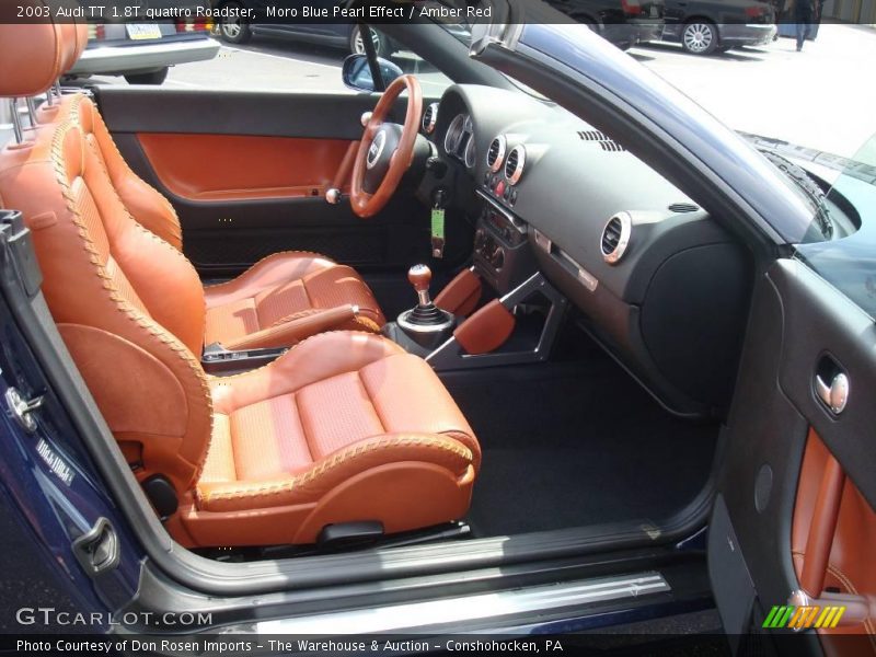 Moro Blue Pearl Effect / Amber Red 2003 Audi TT 1.8T quattro Roadster
