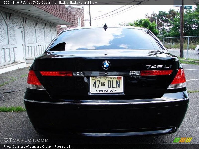 Jet Black / Black/Natural Brown 2004 BMW 7 Series 745Li Sedan